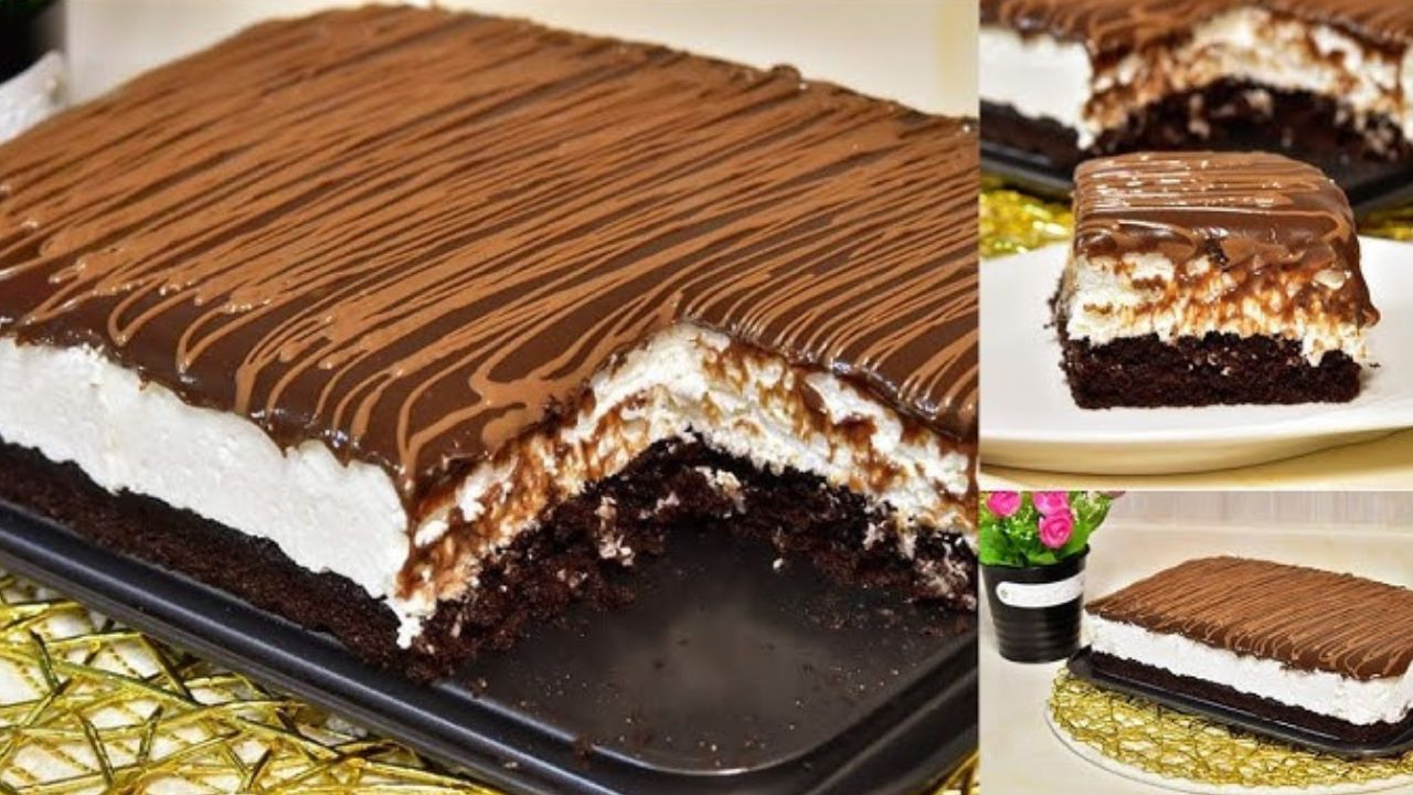 طريقة عمل كيكة التويكس الباردة بوصفة سهلة وصحية من غير بيض وخطواتها سهلة وطعمها خطير