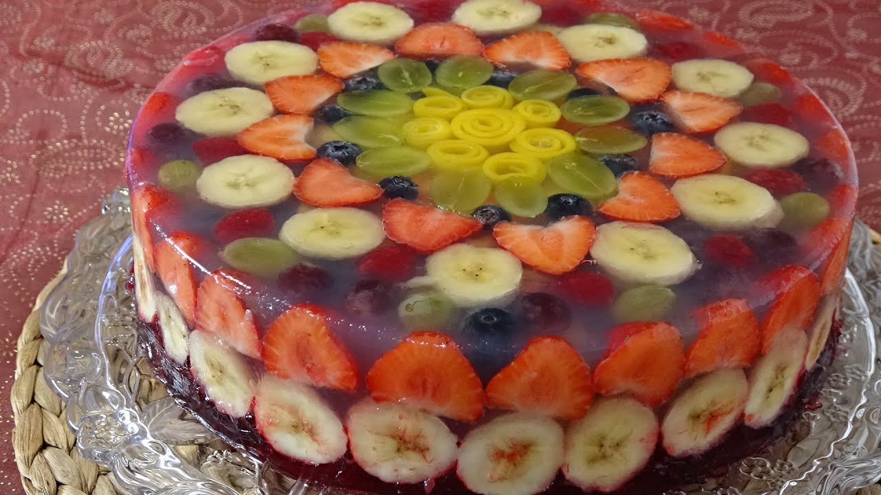 طريقة عمل كيكة الجلي بالفواكه بطعم رائع وخيالي