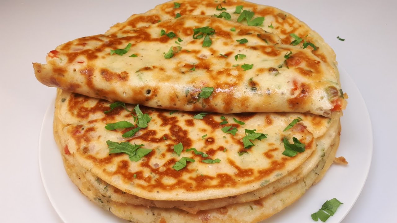 عمل الفطائر الطاسة بدون خميرة بحشوة الجبنة والخضار سريعة واقتصادية بطعم خرافي
