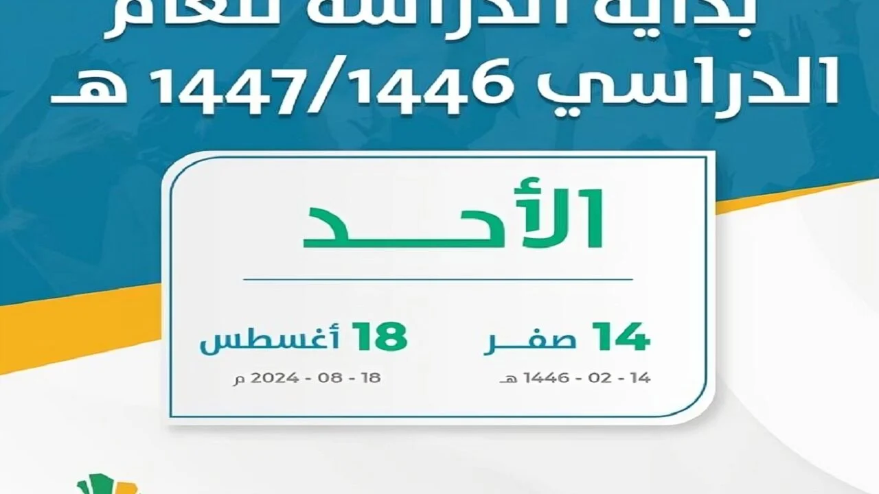 اعرف متى بداية العام الدراسي الجديد 1446 في المملكة العربية السعودية
