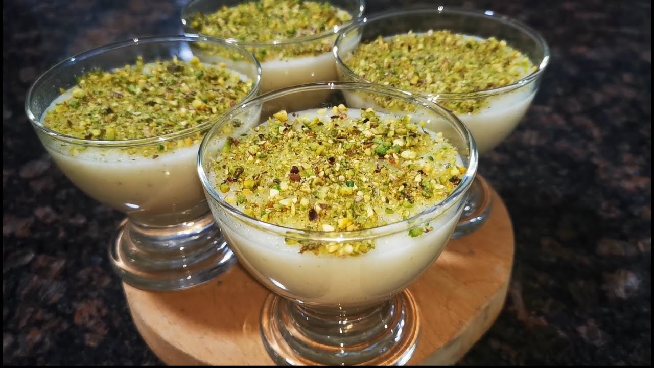 بارد ومنعش وبدون فرن حلى كاسات السميد الشهي المميز بالطعم الرائع بالمنزل