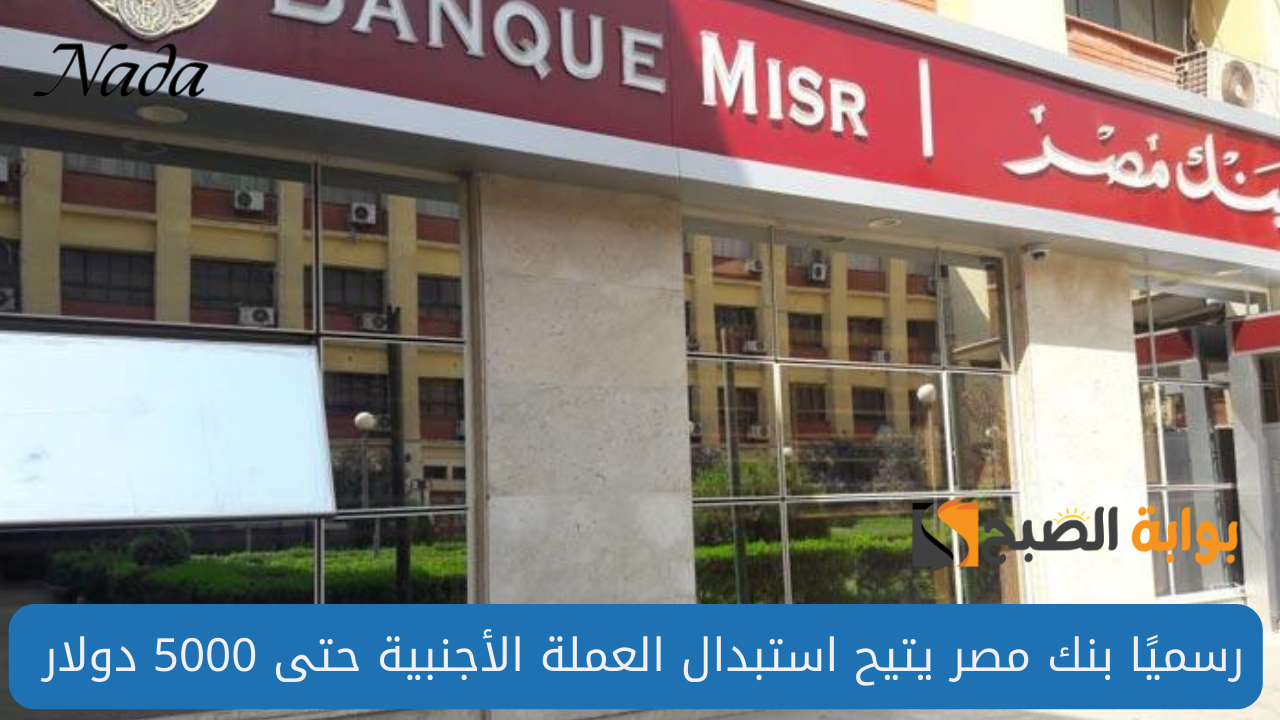 رسميًا بنك مصر يتيح استبدال العملة الأجنبية حتى 5000 دولار أمريكي لهذه الفئة