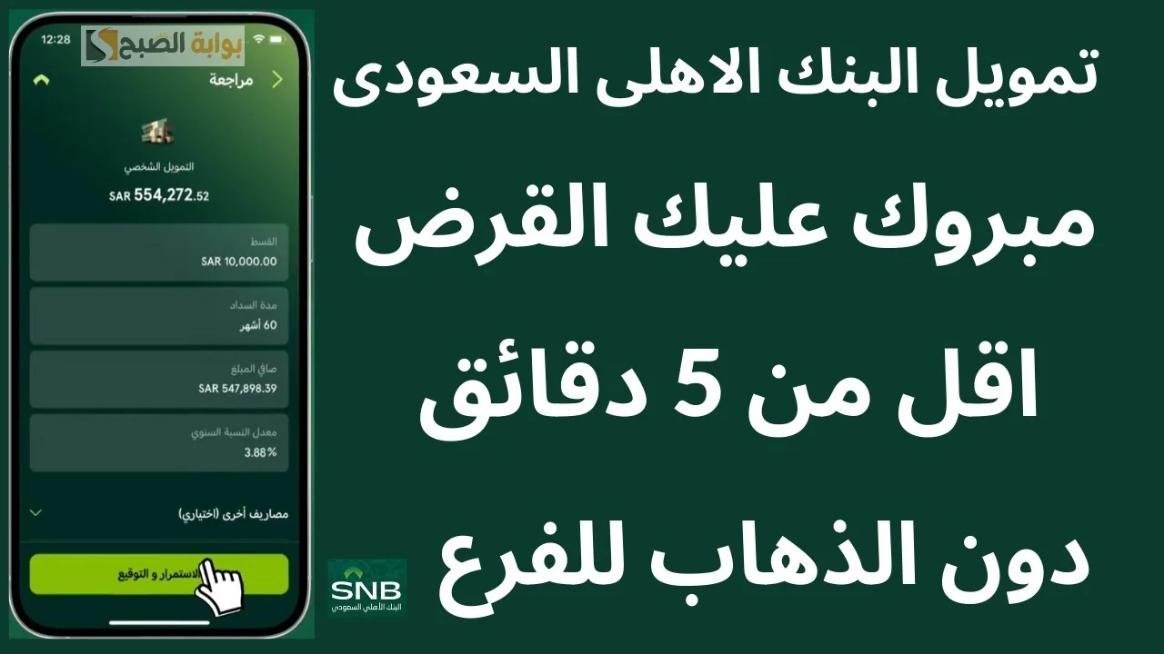احصل عليه بشكل فوري.. كيفية التقديم على تمويل البنك الأهلي السعودي وأهم الشروط المطلوبة
