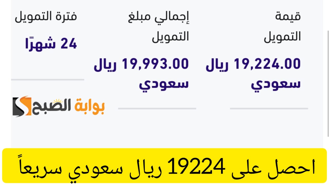 استلم في حسابك 19224 ريال سعودي .. تمويل شخصي من بنك الرياض بقسط شهري 833 ريال فقط