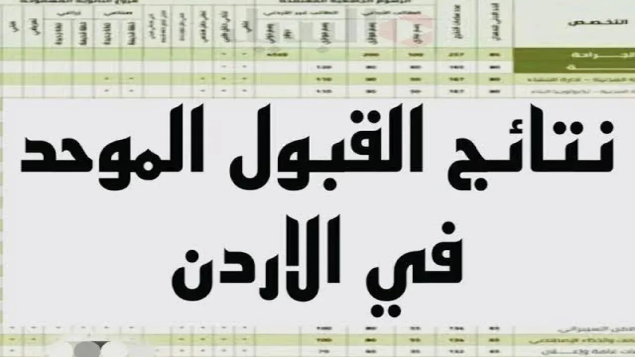 استعلم بالاسم.. نتائج القبول الموحد في الجامعات الاردنية 2024-2025 عبر موقع وحدة تنسيق القبول الموحد admhec.gov.jo لكل الكليات
