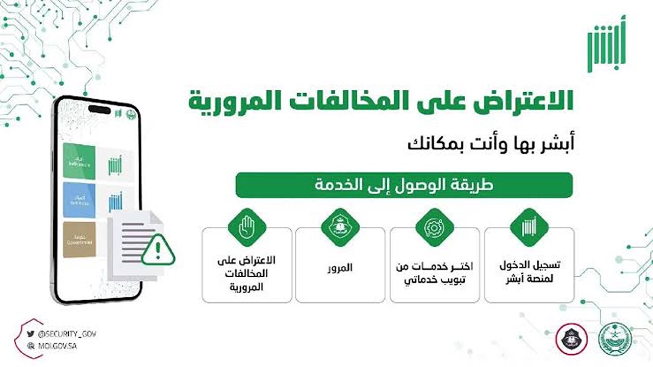 عبر بوابة أبشر.. طريقة الاعتراض على المخالفات المرورية في السعودية 1446 والشروط المطلوبة للتقديم