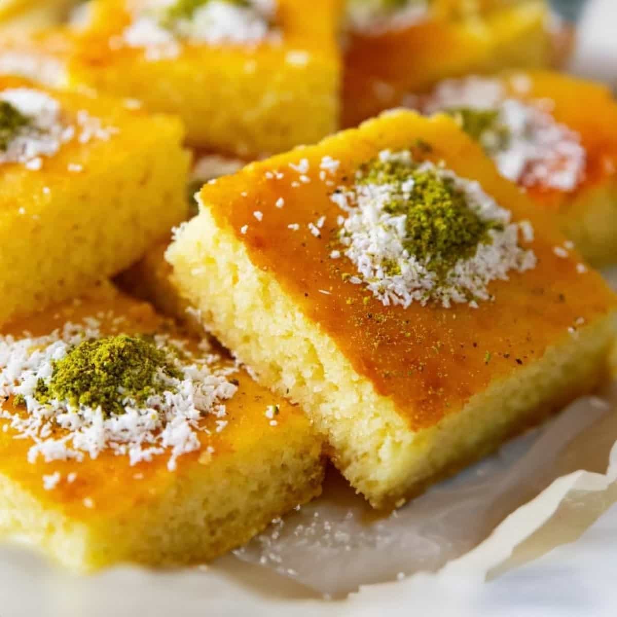 خطوات سهلة وبسيطة لتحضير البسبوسة المرملة زي المحلات