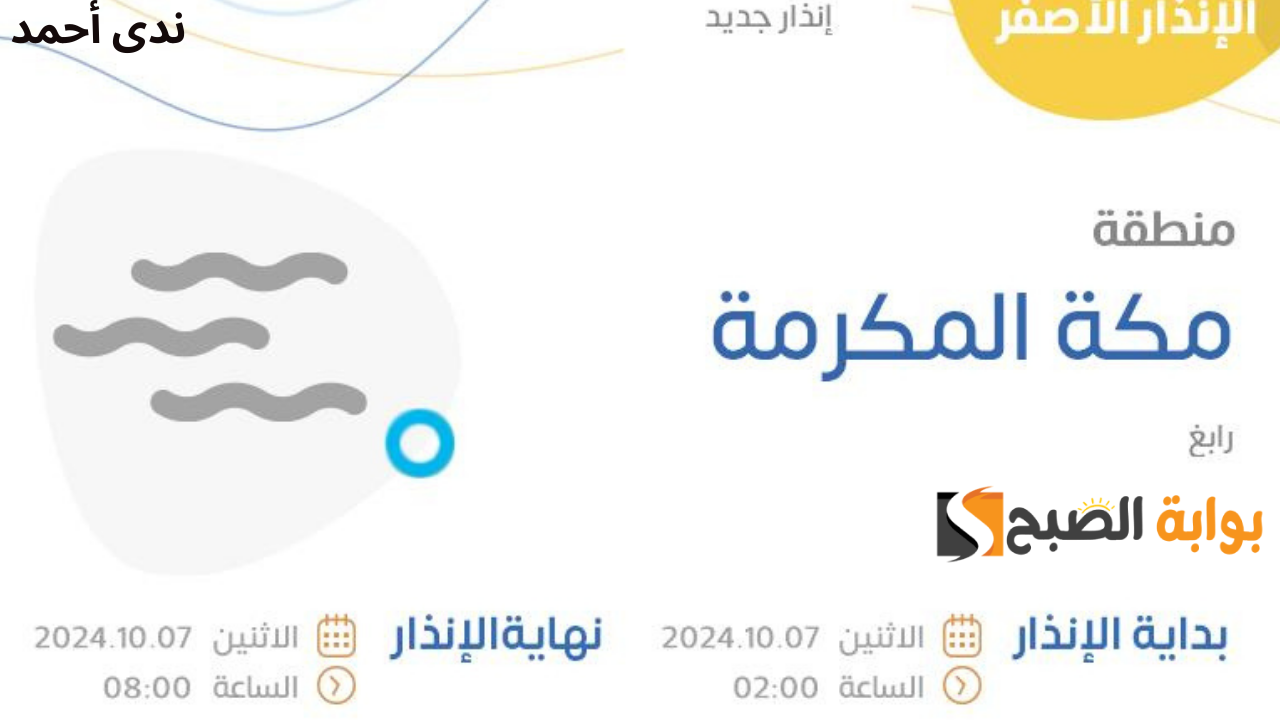 الإنذار الأصفر في مكة المكرمة بهطول أمطار رعدية.. طقس السعودية اليوم