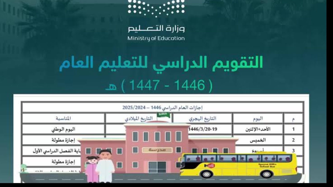 وكاله تعليق الدراسه عاجل اول إجازه مطوله بالترم الثاني بهذا الموعد حسب الإجازات المتبقية بالتقويم الدراسي 1446