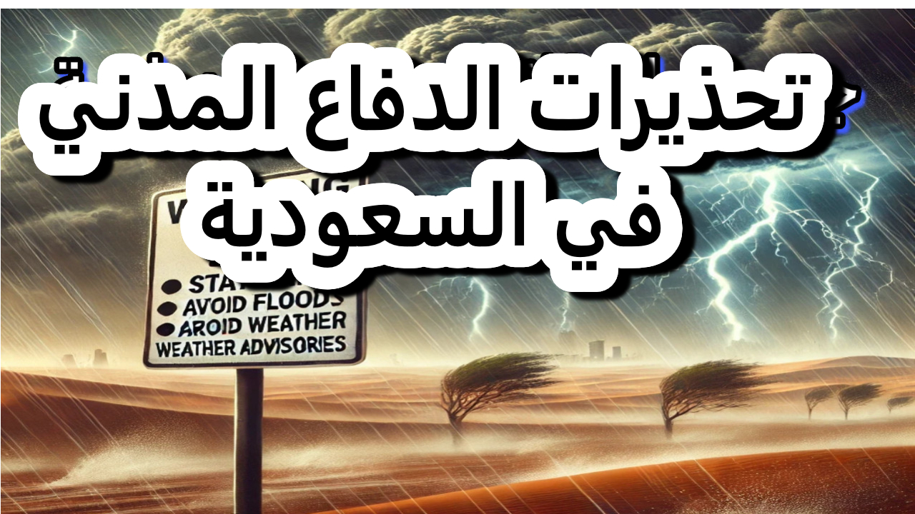 تحذيرات الدفاع المدني في السعودية حول الطقس الفترة القادمة