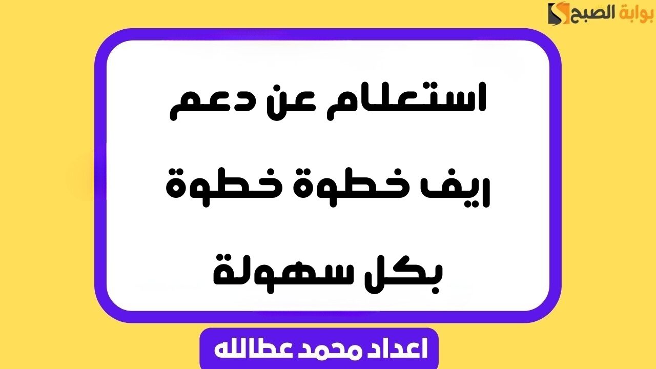 استعلام عن دعم ريف خطوة خطوة بكل سهولة