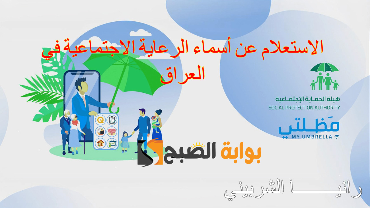 هنا.. لينك الاستعلام عن أسماء الرعاية الاجتماعية في العراق الوجبة السابعة خلال مظلتي