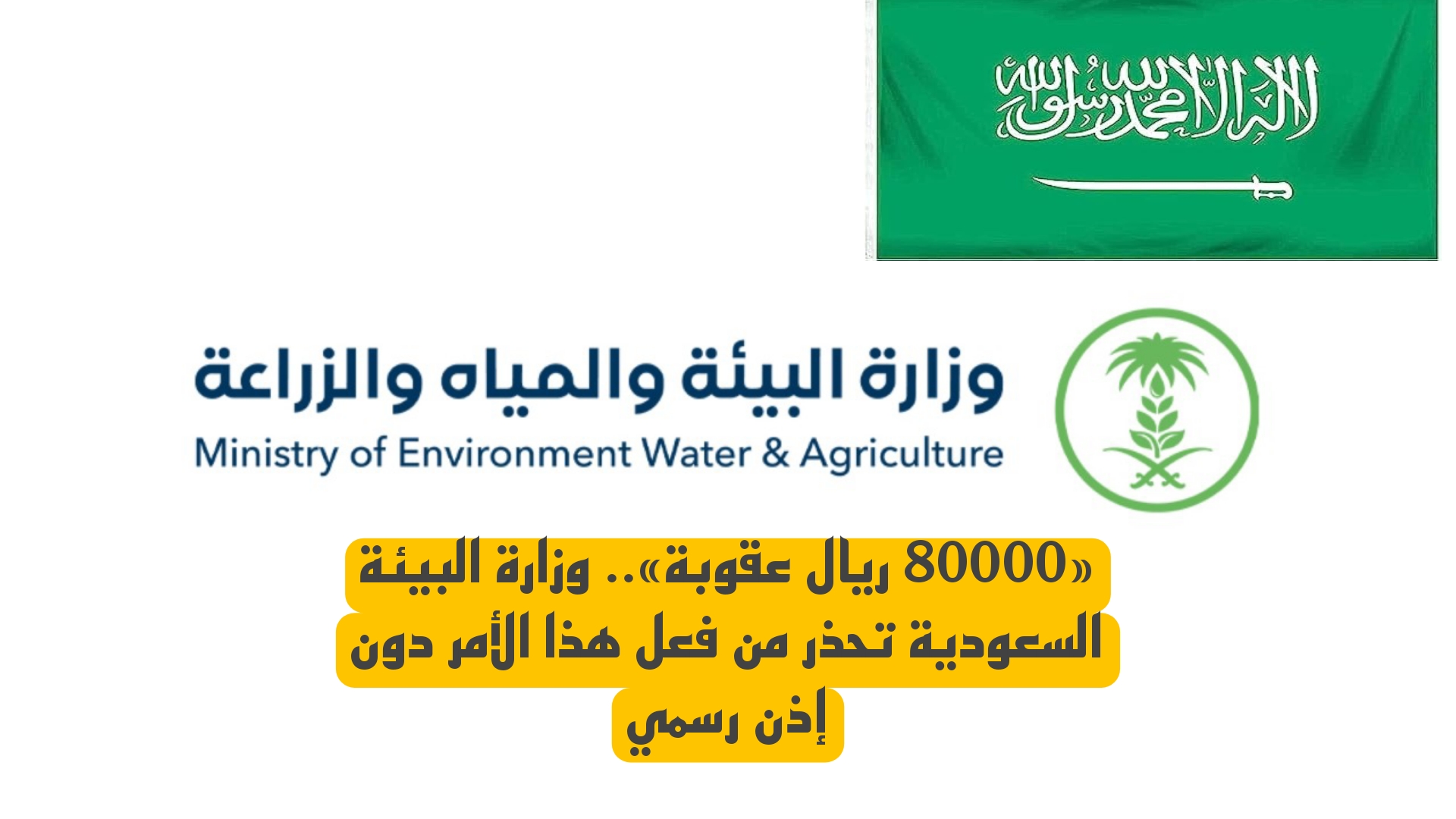 «80000 ريال عقوبة».. وزارة البيئة السعودية تحذر من فعل هذا الأمر دون إذن رسمي