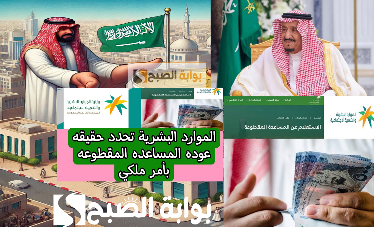الموارد البشرية: توضح حقيقة عودة المساعدات المقطوعة في شهر يناير ب 6 شروط ورابط مباشر