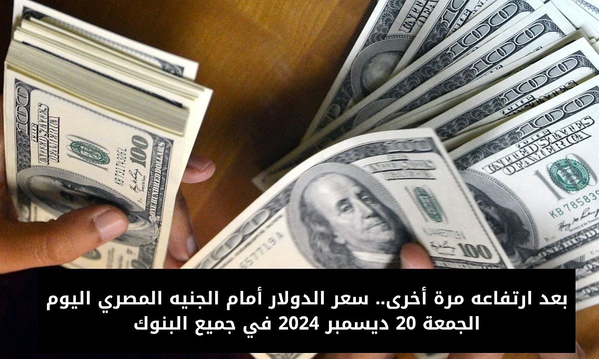 بعد ارتفاعه مرة أخرى.. سعر الدولار أمام الجنيه المصري اليوم الجمعة 20 ديسمبر 2024 في جميع البنوك