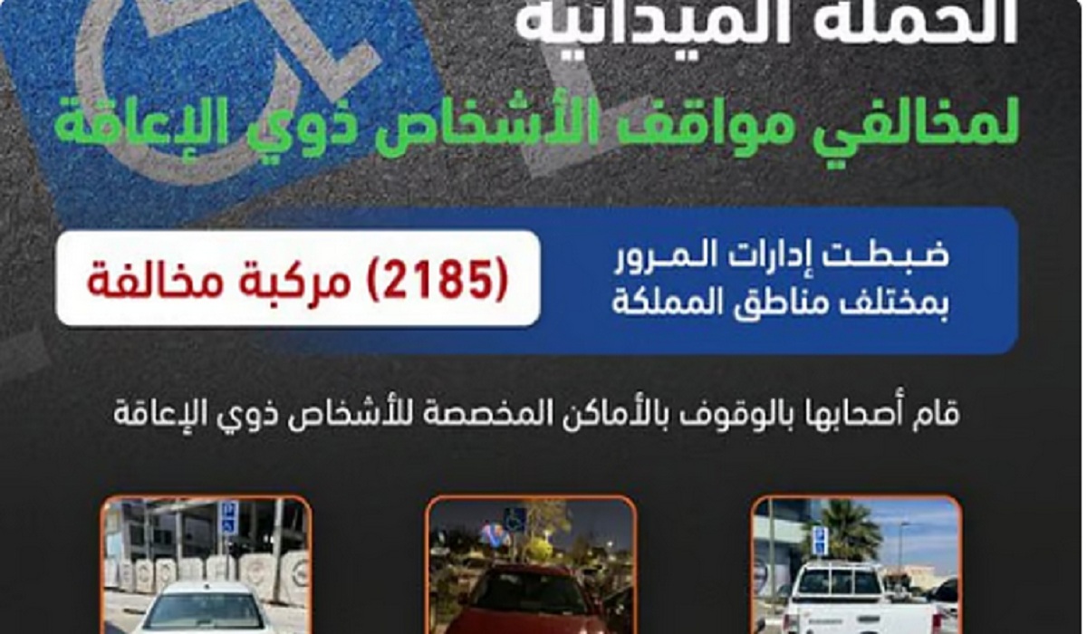 بيان هام من المرور السعودي بشأن مخالفي مواقف الأشخاص ذوي الإعاقة