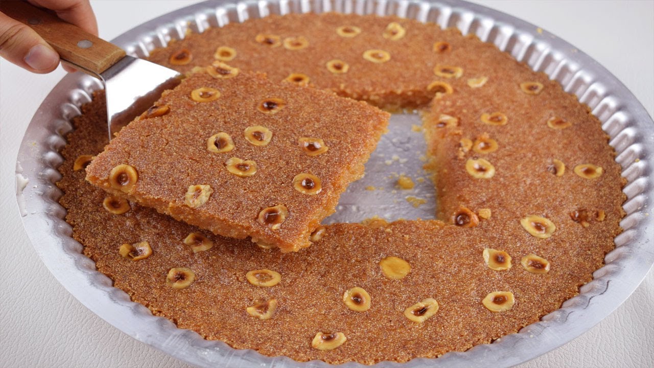بسبوسة الطاسة.. طريقة عمل البسبوسة بالسميد والشربات بقوام مضبوط مثل الجاهزة