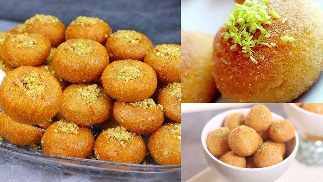 هتعمليها كل يوم… كرات البسبوسة السريعة اعمليها في 3 دقائق وبكل سهولة