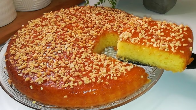طريقة عمل البسبوسة بالبرتقال بمزاقها الشهي واللذيذ