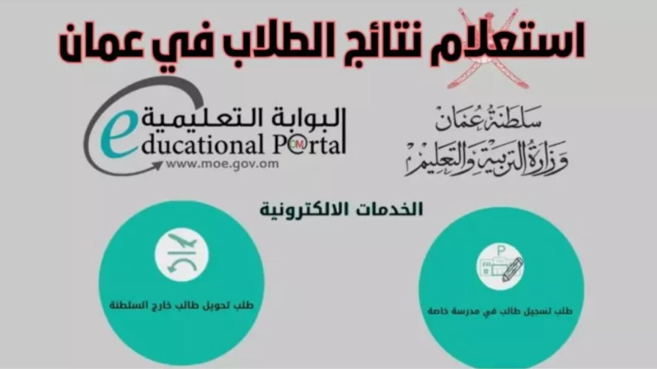 home.moe.gov رابط استعلام نتائج الطلاب البوابة التعليمية 2025 بسلطنة عمان فور الإعلان