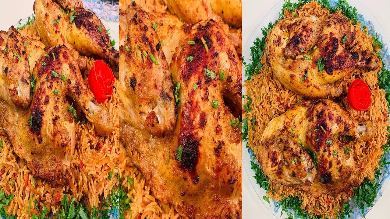 طريقة ومكونات عمل الأرز البخاري مع الدجاج والحمص في المنزل بخطوات واضحة والنتيجة رائعة