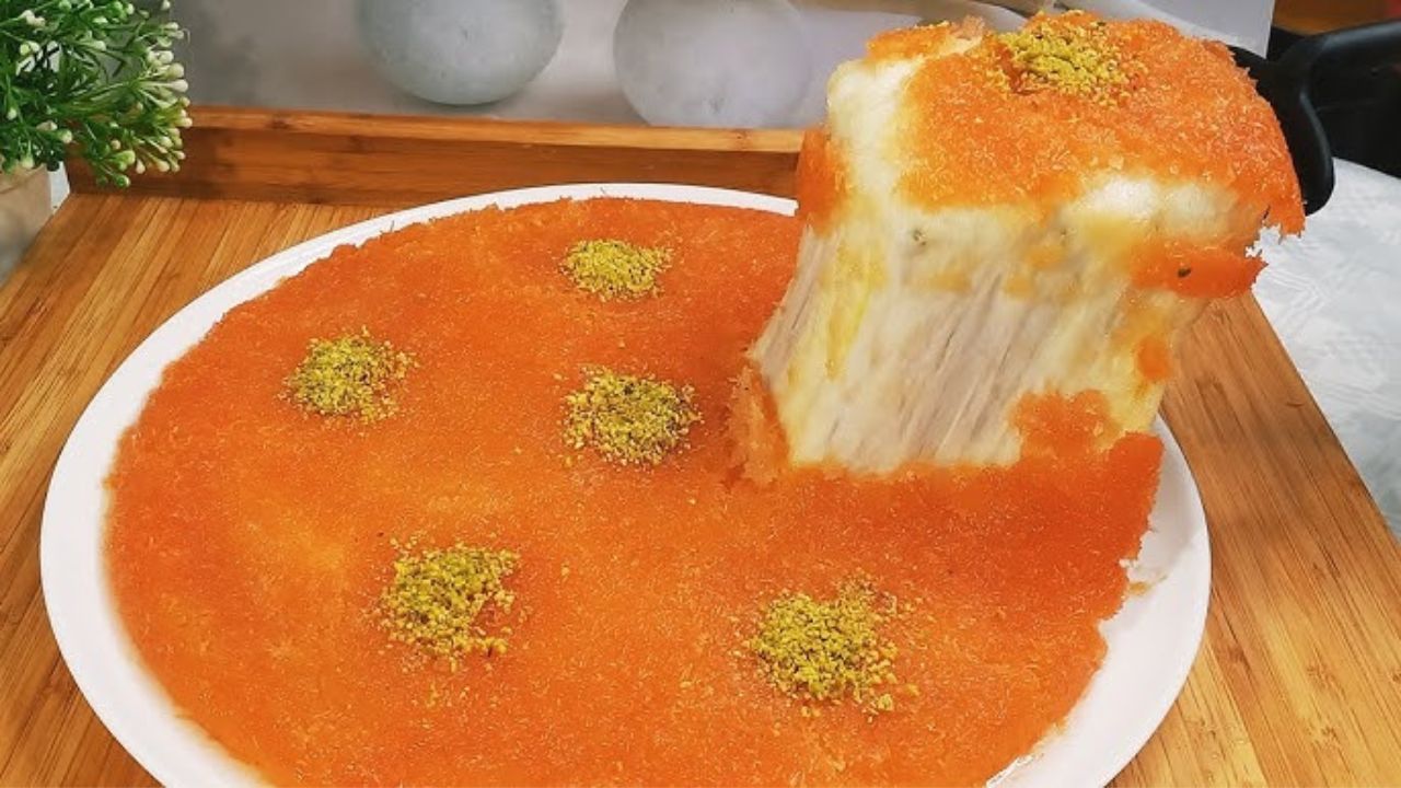 هتعمليها أحلى من الحلواني “الكنافة النابلسية الذهبية” حضريها في رمضان شهية وبقوام يذوب في الفم بالمنزل