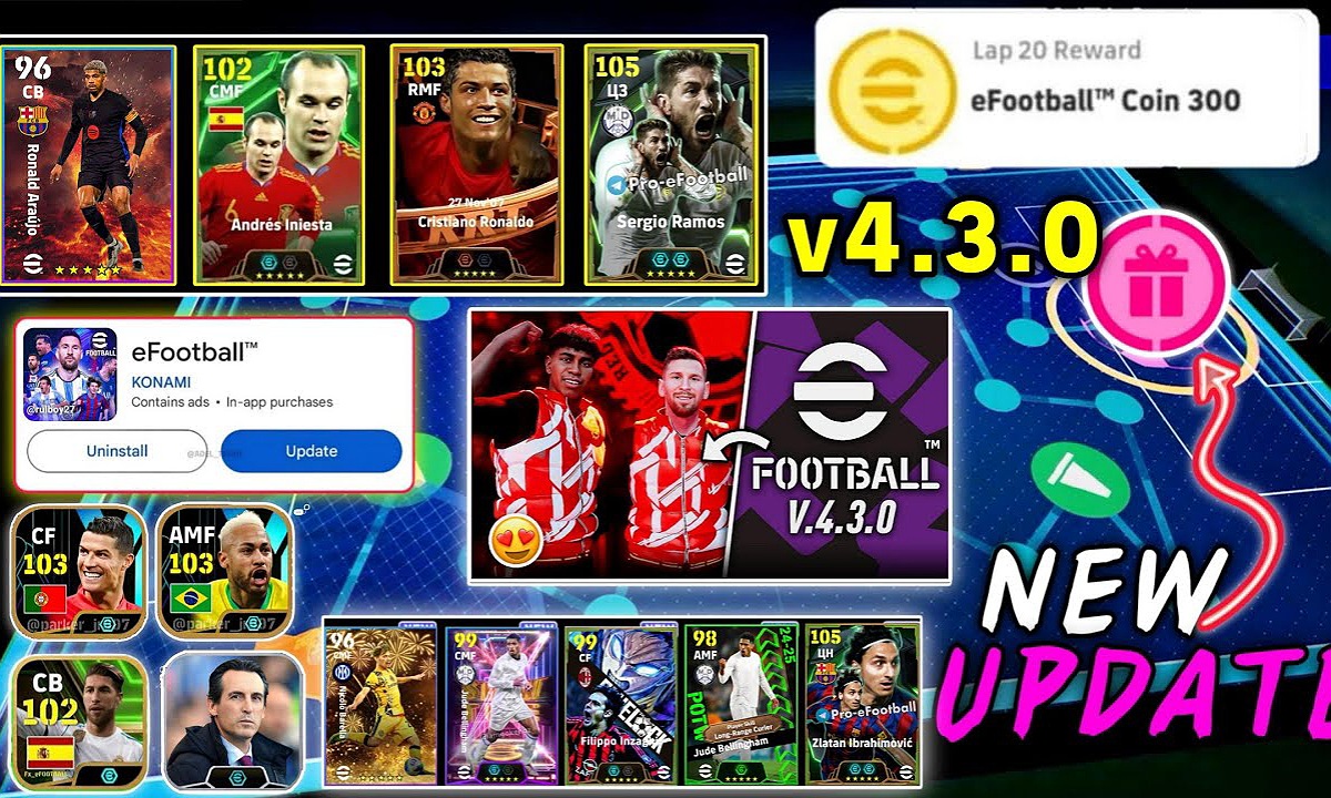 “عودة الاسترايكر أرينا” أهم إضافات ومميزات تحديث لعبة إي فوتبول eFootball v4.3.0 الجديد وموعد نزوله