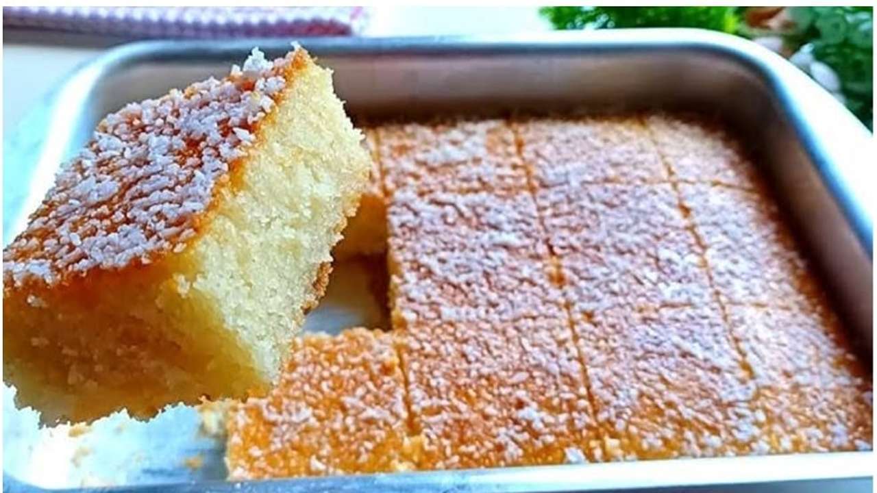كيكة السميد الهشة اعمليها ببيضة واحدة وفي دقائق وبيذوب في الفم