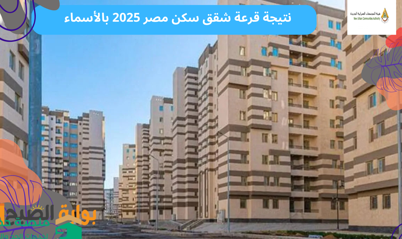 اسماء الفائزين.. نتيجة قرعة سكن مصر 2025 غرب قنا الجديدة موقع مسكن هيئة المجتمعات العمرانية