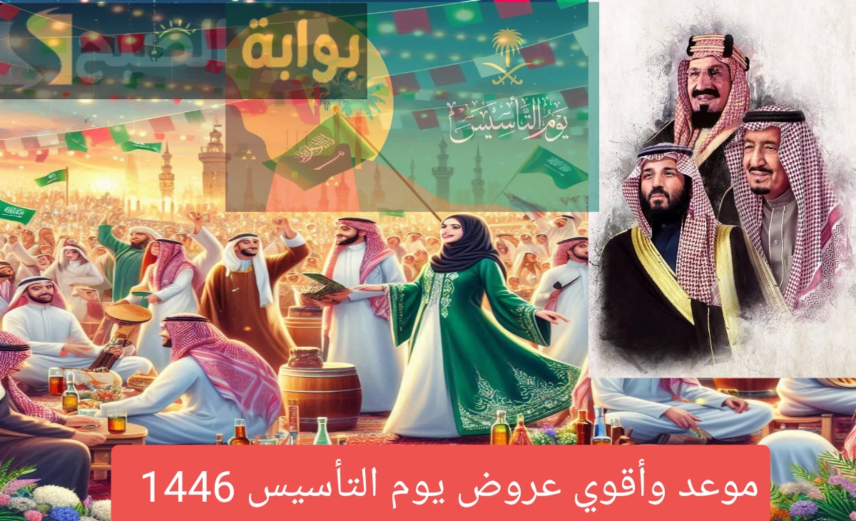 رسمياً موعد إجازة يوم التأسيس في السعودية 1446 بعد التحديث الجديد وأقوي التخفيضات خصم 50%