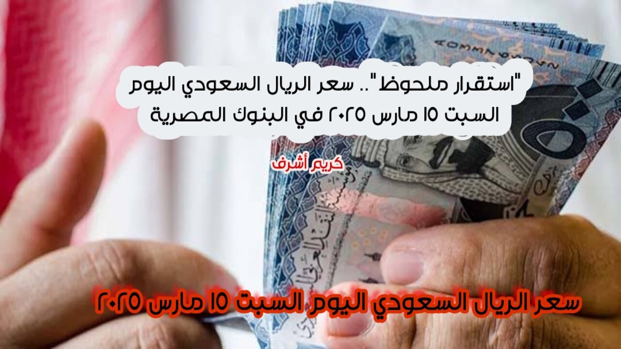 “استقرار ملحوظ”.. سعر الريال السعودي اليوم السبت 15 مارس 2025 في البنوك المصرية