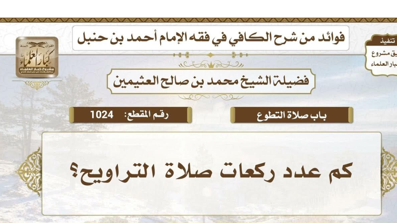 كم عدد ركعات صلاة التراويح مع الشفع والوتر؟.. دار الإفتاء المصرية توضح