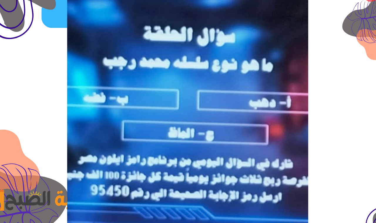 ماهو نوع سلسله محمد رجب؟ .. إجابة سؤال مسابقة رامز ايلون ماسك الحلقة التاسعة اليوم الاحد