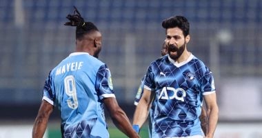 فيستون ماييلي يحرز الهدف الخامس لبيراميدز أمام سيراميكا