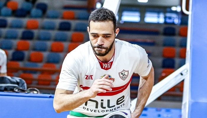 إصابة عمر هشام نجم سلة الزمالك بتمزق في وتر أكيلس