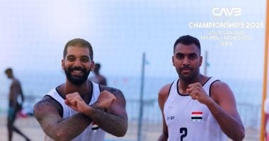 فوز منتخب مصر الأول على منتخب مصر الثاني في بطولة أفريقيا للطائرة الشاطئية