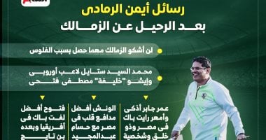 رسائل أيمن الرمادي بعد مغادرته الزمالك.. إنفوجراف مميز