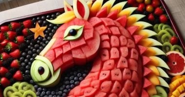 الرسم بالفواكه والخضروات.. أفكار مبتكرة لجذب الأطفال ومحبي الحميات الغذائية نحو تناول الطعام الصحي