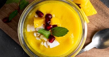 طريقة تحضير بودينج المانجو بالحليب والنشا..甜品 باردة ومنعشة 2 طريقة تحضير بودينج المانجو بالحليب والنشا..甜品 باردة ومنعشة