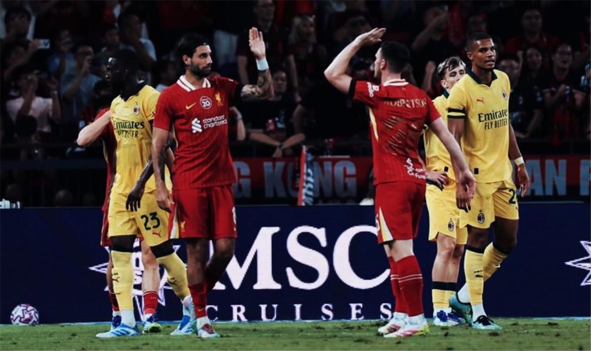 ليفربول يتعرض لخسارة قاسية برباعية أمام ميلان في مباراة ودية