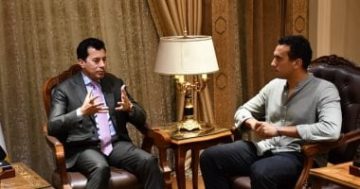 وزير الرياضة يناقش خطط البطل الأولمبي أحمد الجندي للتحضير للمنافسات القادمة