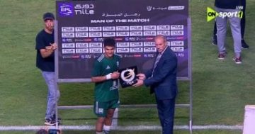 أحمد طارق يتوج بجائزة أفضل لاعب في مواجهة زد والمقاولون بالدوري